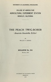 Cover of: The peach twig-borer: (Anarsia lineatella Zeller)