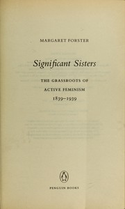 Cover of: Significant sisters by Margaret Forster