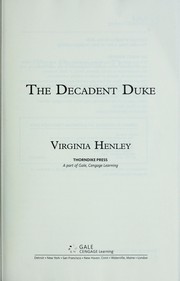 Cover of: The Decadent Duke