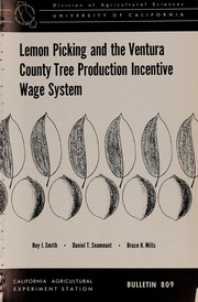 Cover of: Lemon picking and the Ventura County production incentive wage system