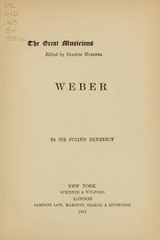 Cover of: Weber