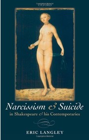 Cover of: Narcissism & Suicide in Shakespeare and his Contemporaries