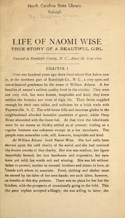 Cover of: Life of Naomi Wise by B. Craven