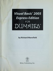 Cover of: Visual Basic 2005 express edition for dummies