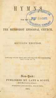 Cover of: Hymns for the use of the Methodist Episcopal Church