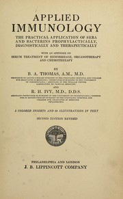 Applied immunology by Benjamin Abraham Thomas