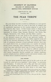 Cover of: The pear thrips