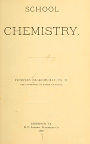 Cover of: School chemistry