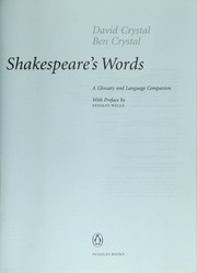 Cover of: Shakespeare's words by David Crystal
