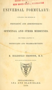 Cover of: A universal formulary