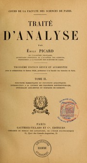 Cover of: Traite d'analyse