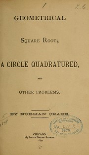 Cover of: Geometrical square root