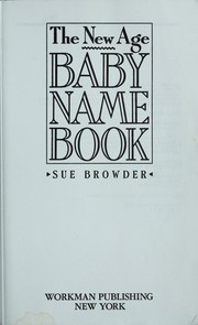The new age baby name book by Sue Browder