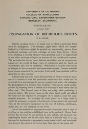 Cover of: Propagation of deciduous fruits by J. L. Stahl