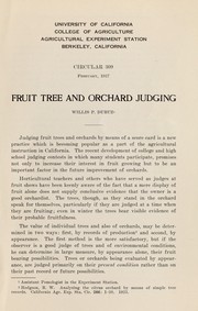 Cover of: Fruit tree and orchard judging