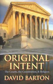 Cover of: Original Intent: The Courts, the Constitution, and Religion