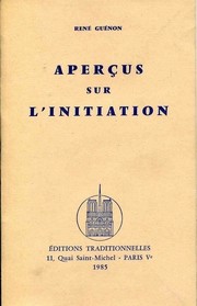 Cover of: Aperçus sur l'initiation