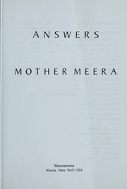 Cover of: Answers by Mother Meera