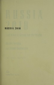 Cover of: Russia 2010--and what it means for the world: the CERA report