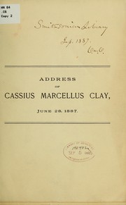 Cover of: Address of Cassius Marcellus Clay, for the class of 1832