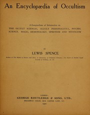 Cover of: An encyclopædia of occultism by Lewis Spence
