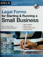 Cover of: Legal forms for starting & running a small business by Fred Steingold
