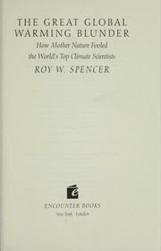 Cover of: The great global warming blunder