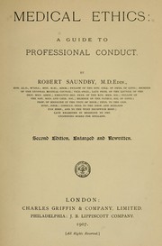 Cover of: Medical ethics: a guide to professional conduct