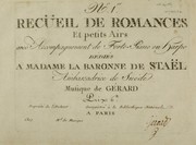Cover of: Recueil de romances et petits airs avec accompagnement de forte-piano ou harpe by G. Gerard