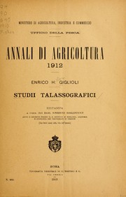 Cover of: Studii talassografici
