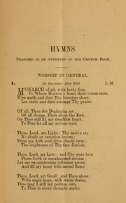 Cover of: Hymns proposed to be appended to the Church book