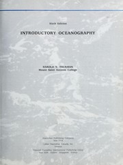 Cover of: Introductory oceanography by Harold V. Thurman