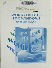 Cover of: Wordperfect 6 for Windows Made Easy