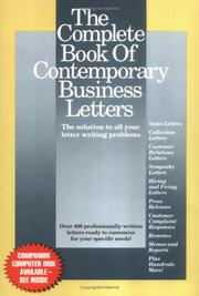 Cover of: The Complete Book of Contemporary Business Letters by 