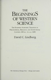 Cover of: The beginnings of Western science by David C. Lindberg