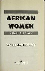 Cover of: African women: three generations