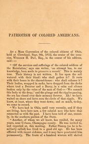 Cover of: The loyalty and devotion of colored Americans in the Revolution and War of 1812. by William Lloyd Garrison