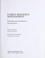 Cover of: Family resource management by Ruth E. Deacon