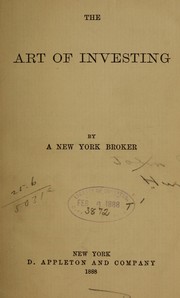 Cover of: The art of investing. by John F. Hume