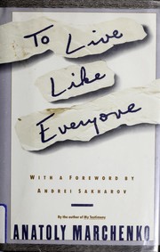 Cover of: To live like everyone