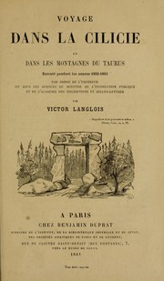 Cover of: Voyage dans la Cilicie et dans les montagnes du Taurus: exécuté pendant les années 1851-1853