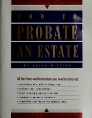 Cover of: How to probate an estate by Julia P. Nissley
