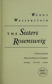 Cover of: The sisters Rosensweig by Wendy Wasserstein