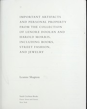 Cover of: Important artifacts and personal property from the collection of Lenore Doolan and Harold Morris, including books, street fashion, and jewelry