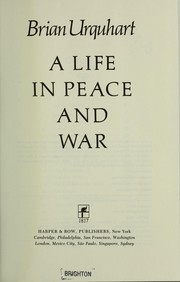 Cover of: A life in peace and war