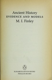 Cover of: Ancient history: evidence and models