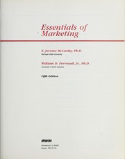 Cover of: Essentials of marketing by E. Jerome McCarthy