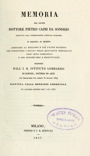 Cover of: Memoria by Caimi, Pietro da Sondrio