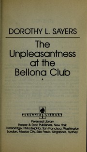 Cover of: The unpleasantness at the Bellona Club