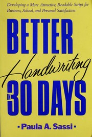 Cover of: Better handwriting in 30 days